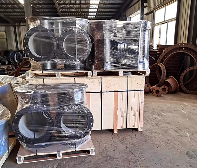 En fer Ductile Double Flange Duckfoot Bend Elbow